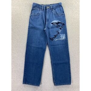 Makaveli Tupac Jeans Youth 20‎ (Fits 29x30) Baggy Straight Street 5-Pocket Denim